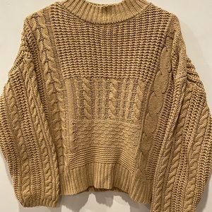 Time & True Womens Tan Knit Sweater Size XL